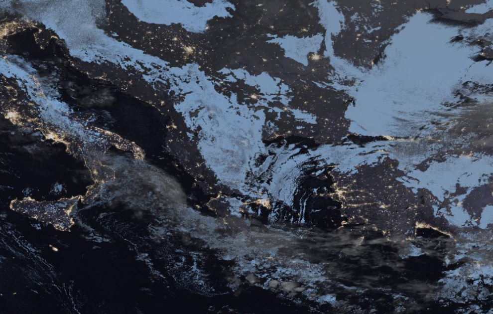 Τελευταία δορυφορική εικόνα νεφοκάλυψης