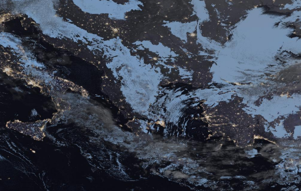 Τελευταία δορυφορική εικόνα νεφοκάλυψης