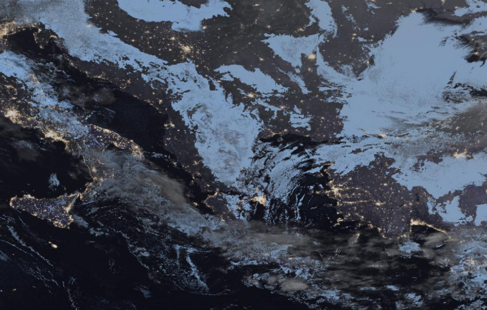 Τελευταία δορυφορική εικόνα νεφοκάλυψης