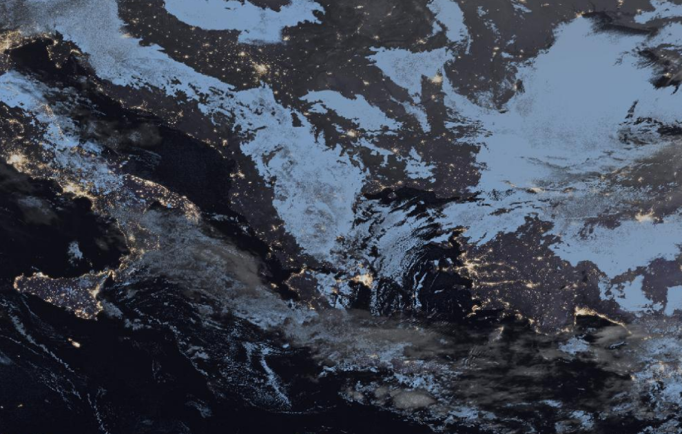 Τελευταία δορυφορική εικόνα νεφοκάλυψης