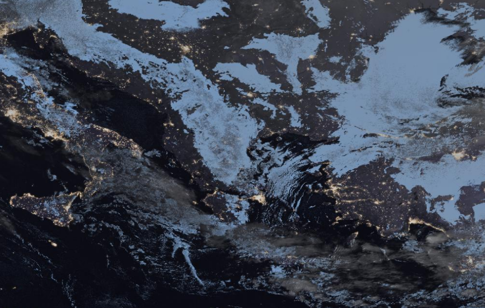 Τελευταία δορυφορική εικόνα νεφοκάλυψης