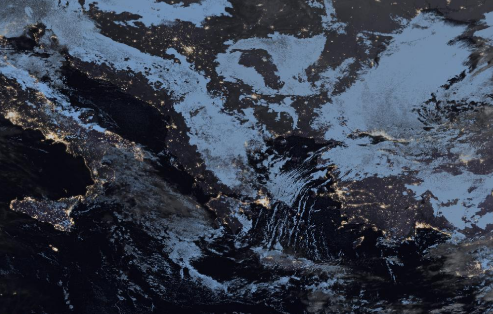 Τελευταία δορυφορική εικόνα νεφοκάλυψης