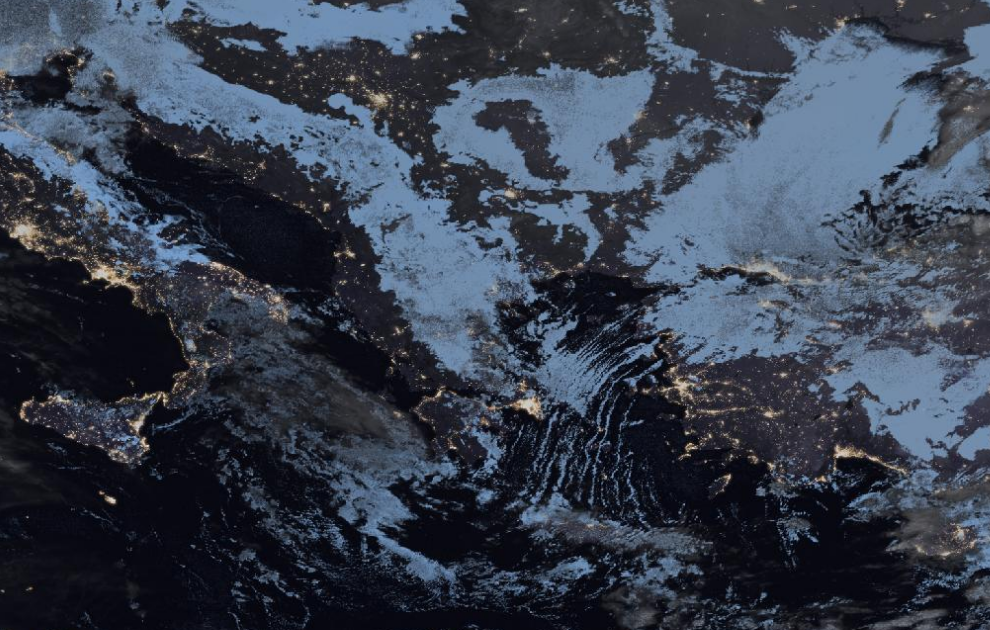 Τελευταία δορυφορική εικόνα νεφοκάλυψης