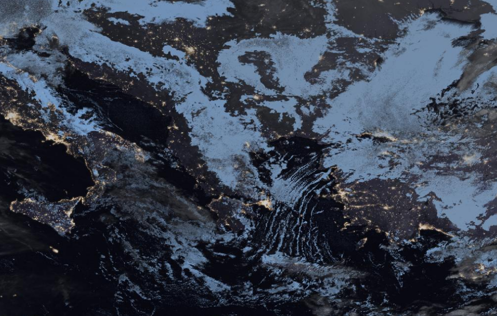 Τελευταία δορυφορική εικόνα νεφοκάλυψης