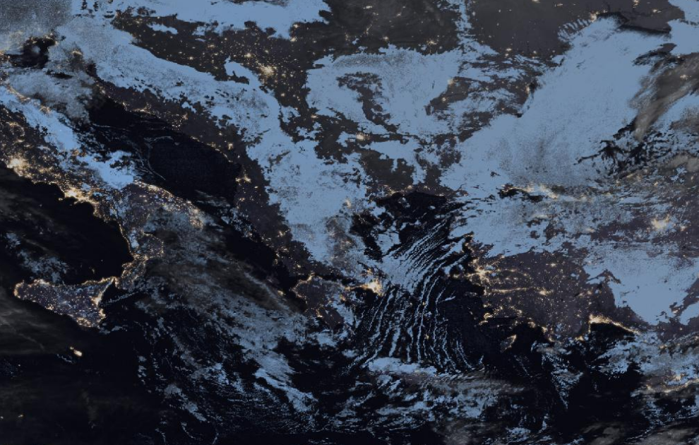 Τελευταία δορυφορική εικόνα νεφοκάλυψης