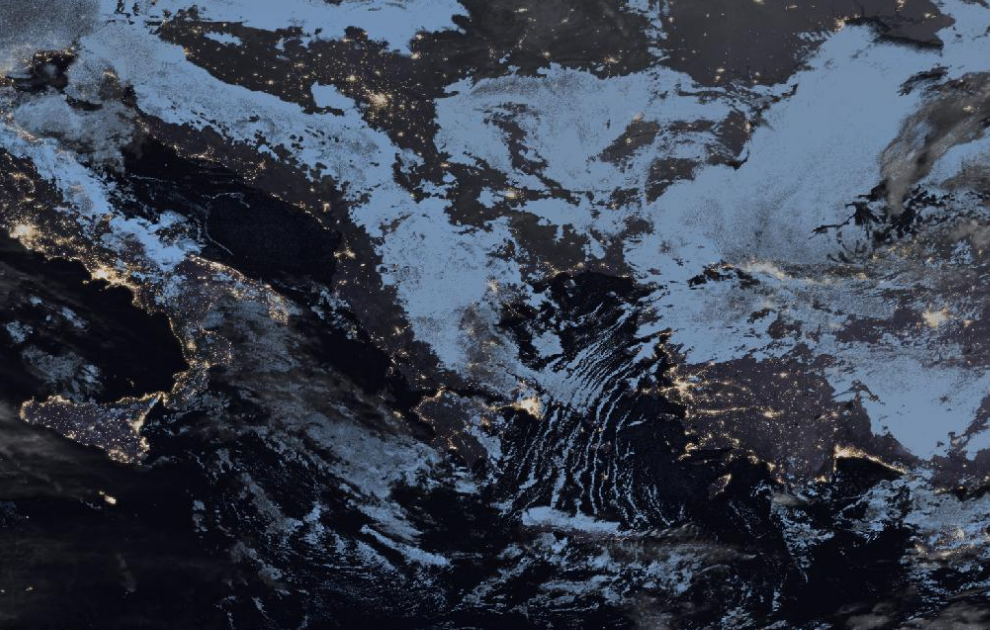 Τελευταία δορυφορική εικόνα νεφοκάλυψης