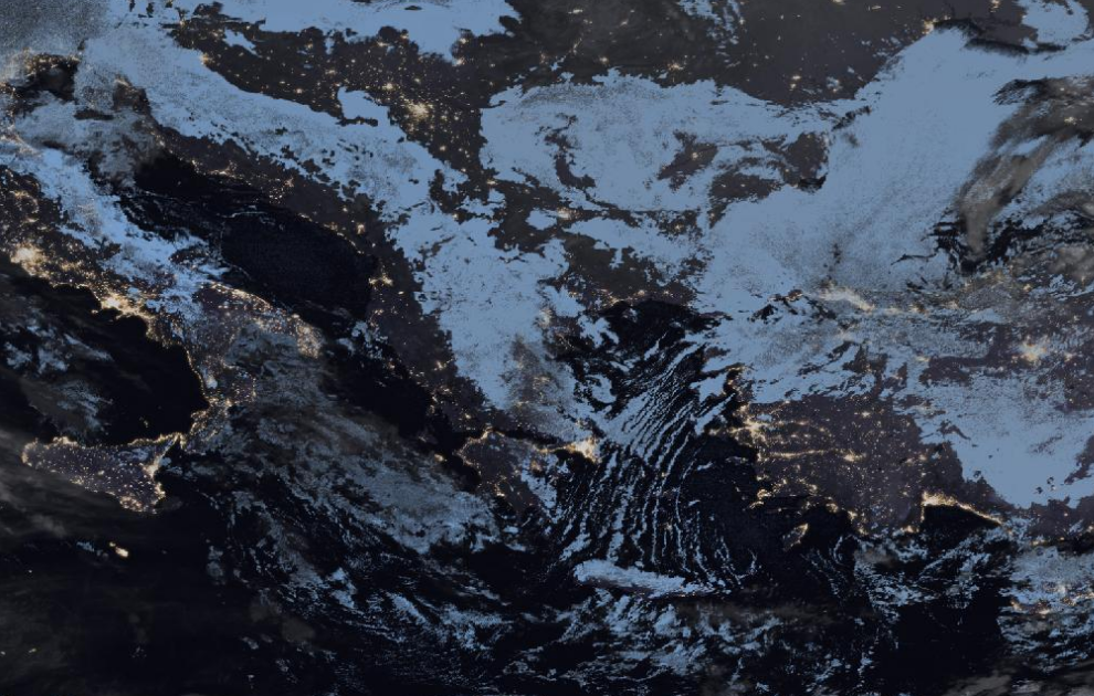 Τελευταία δορυφορική εικόνα νεφοκάλυψης