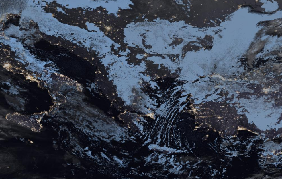 Τελευταία δορυφορική εικόνα νεφοκάλυψης