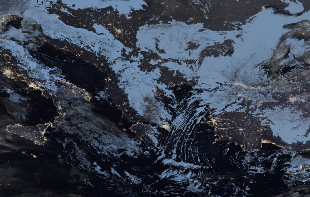 Τελευταία δορυφορική εικόνα νεφοκάλυψης