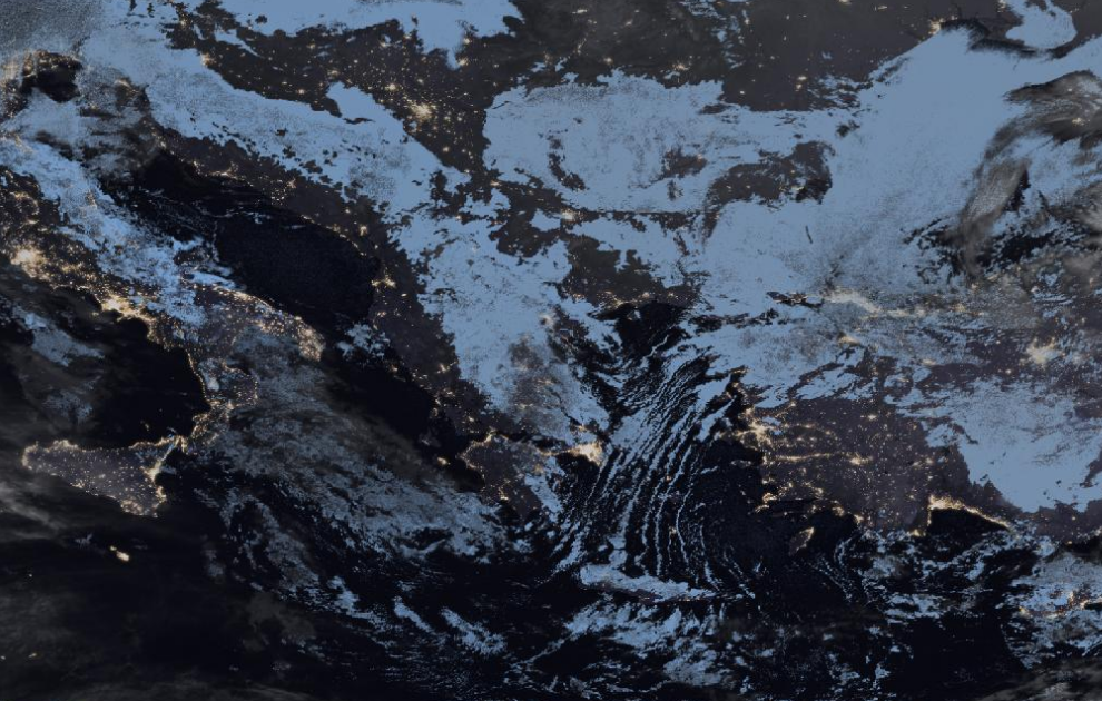 Τελευταία δορυφορική εικόνα νεφοκάλυψης