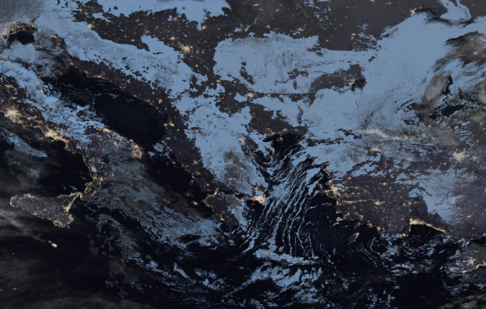 Τελευταία δορυφορική εικόνα νεφοκάλυψης