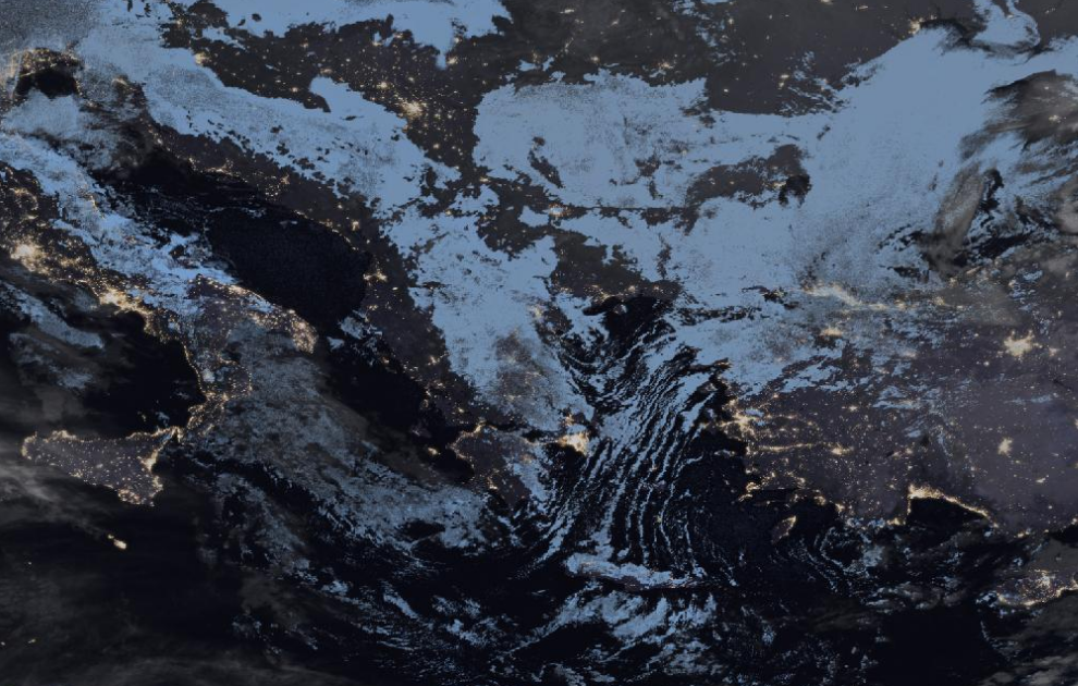 Τελευταία δορυφορική εικόνα νεφοκάλυψης