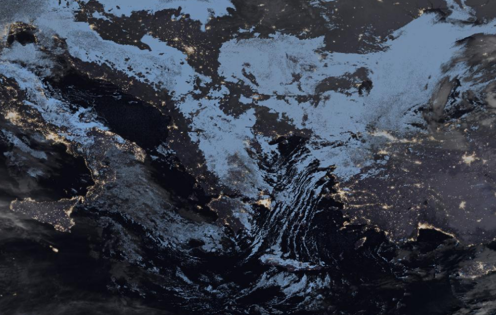 Τελευταία δορυφορική εικόνα νεφοκάλυψης