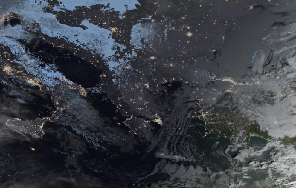 Τελευταία δορυφορική εικόνα νεφοκάλυψης