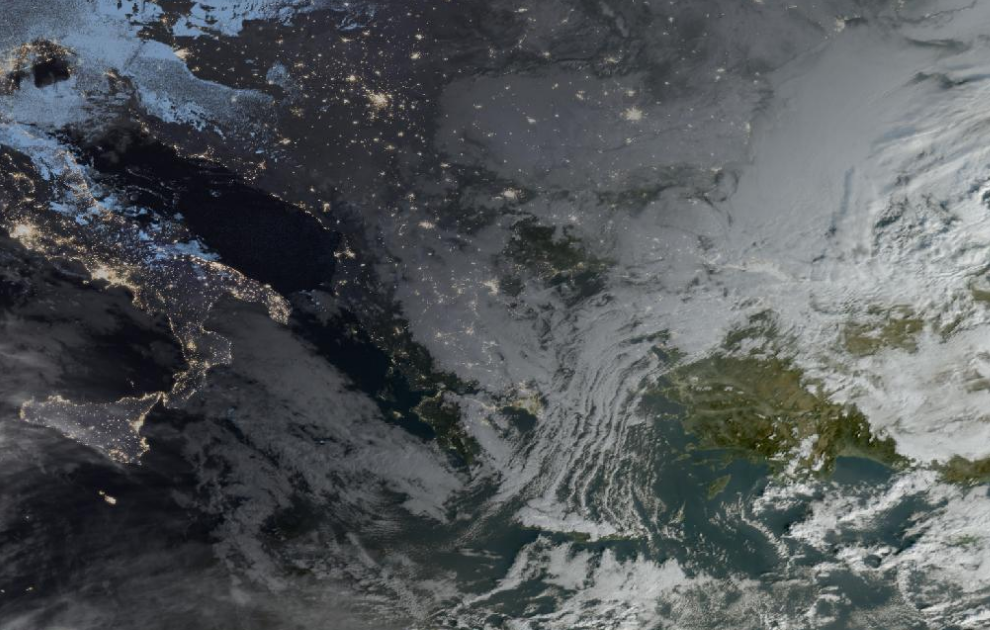 Τελευταία δορυφορική εικόνα νεφοκάλυψης