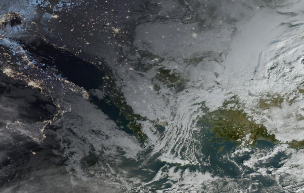 Τελευταία δορυφορική εικόνα νεφοκάλυψης