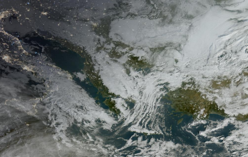 Τελευταία δορυφορική εικόνα νεφοκάλυψης