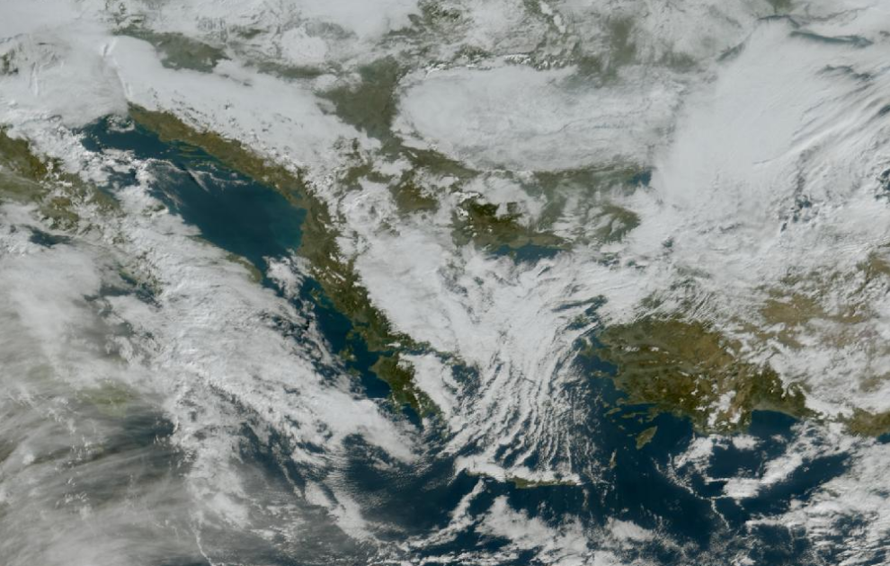 Τελευταία δορυφορική εικόνα νεφοκάλυψης