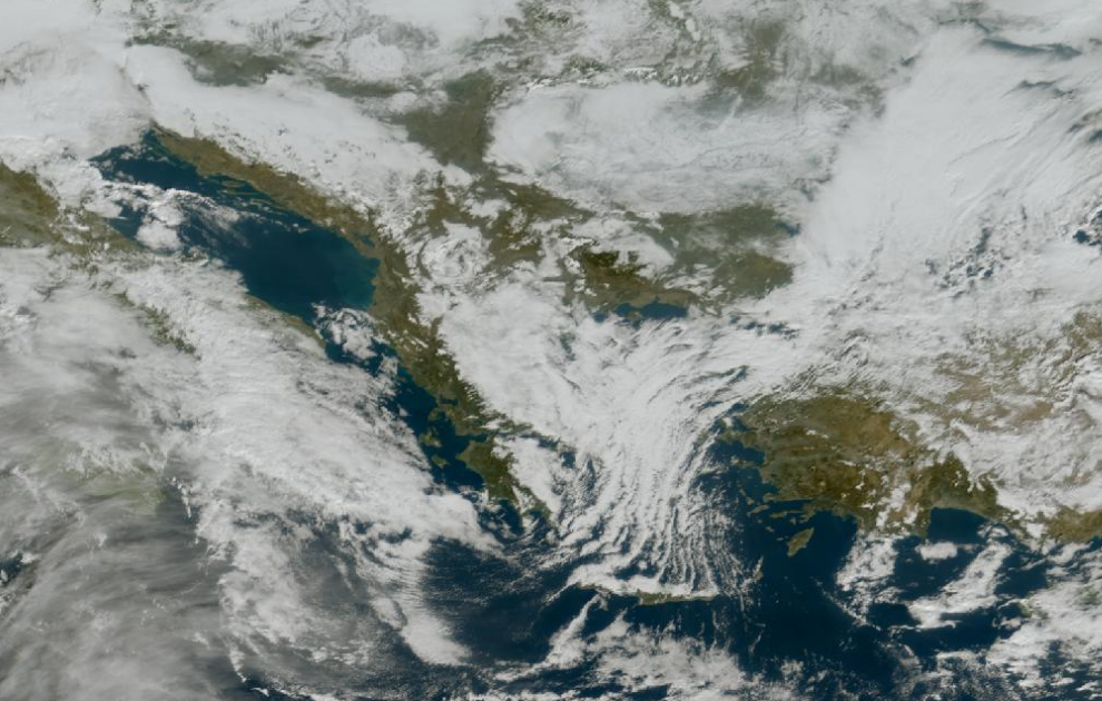 Τελευταία δορυφορική εικόνα νεφοκάλυψης