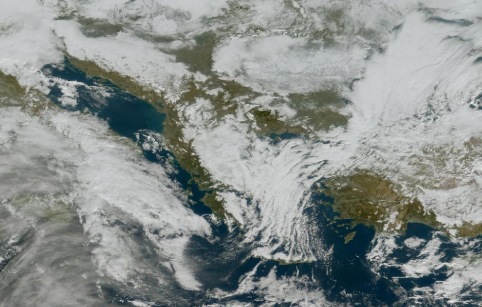 Τελευταία δορυφορική εικόνα νεφοκάλυψης