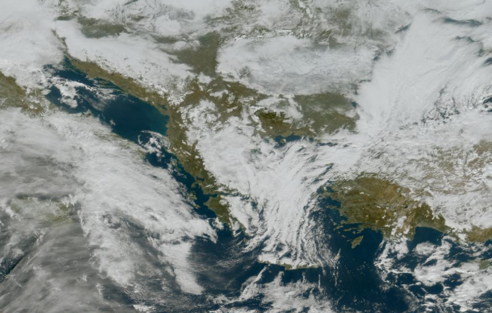 Τελευταία δορυφορική εικόνα νεφοκάλυψης