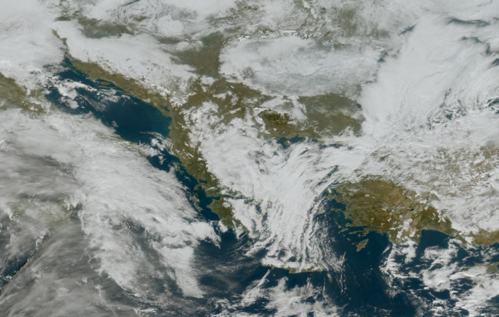 Τελευταία δορυφορική εικόνα νεφοκάλυψης