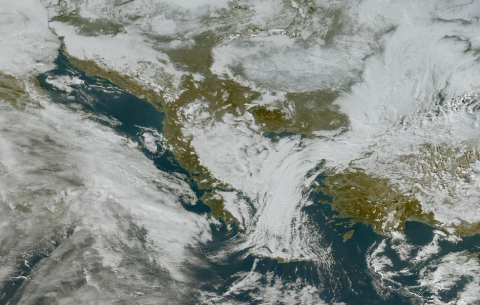 Τελευταία δορυφορική εικόνα νεφοκάλυψης