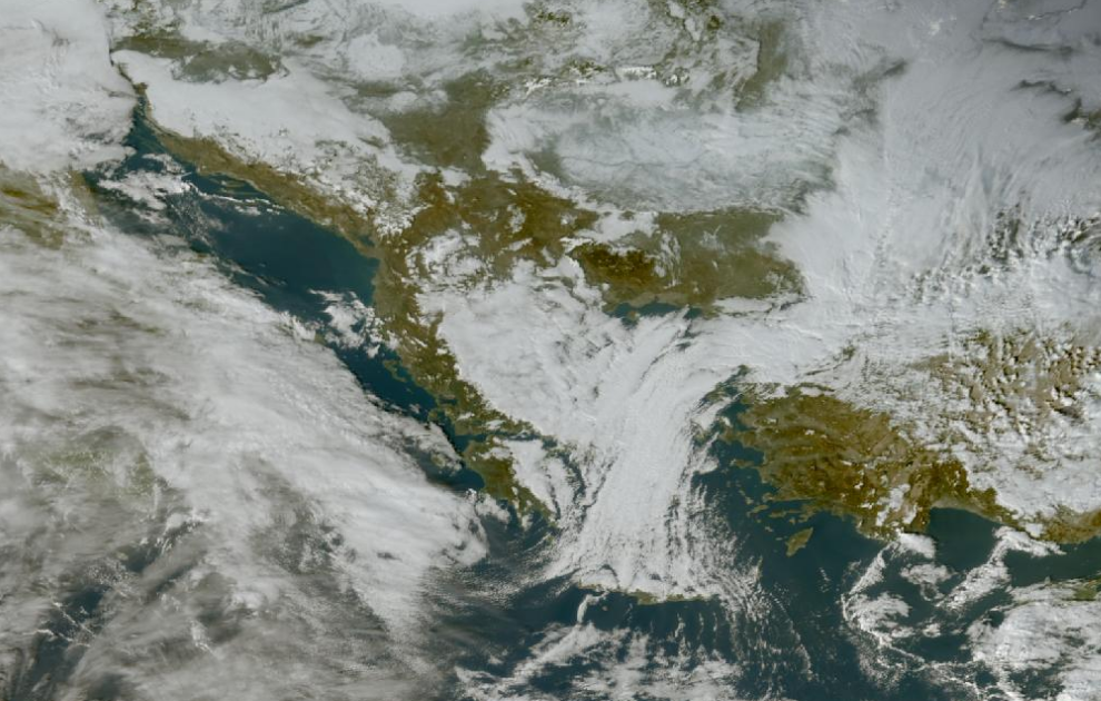 Τελευταία δορυφορική εικόνα νεφοκάλυψης