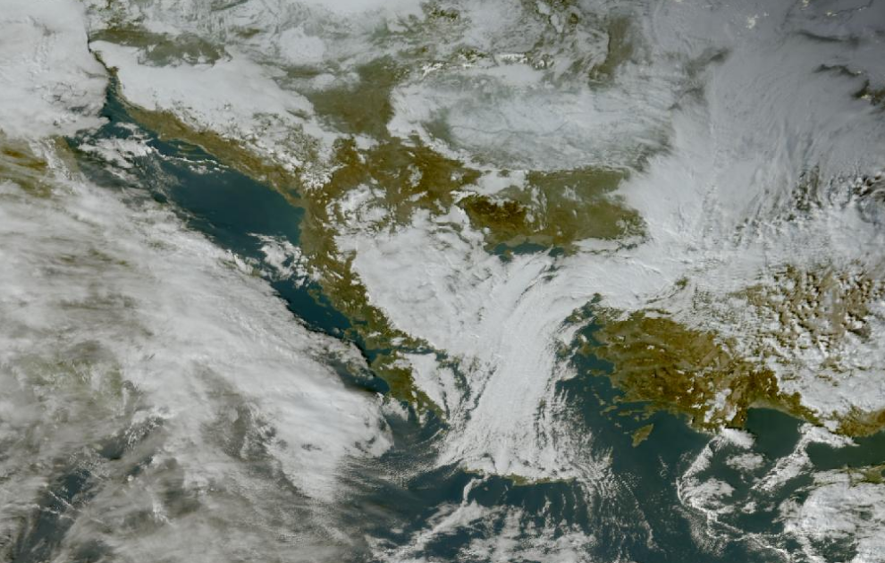 Τελευταία δορυφορική εικόνα νεφοκάλυψης