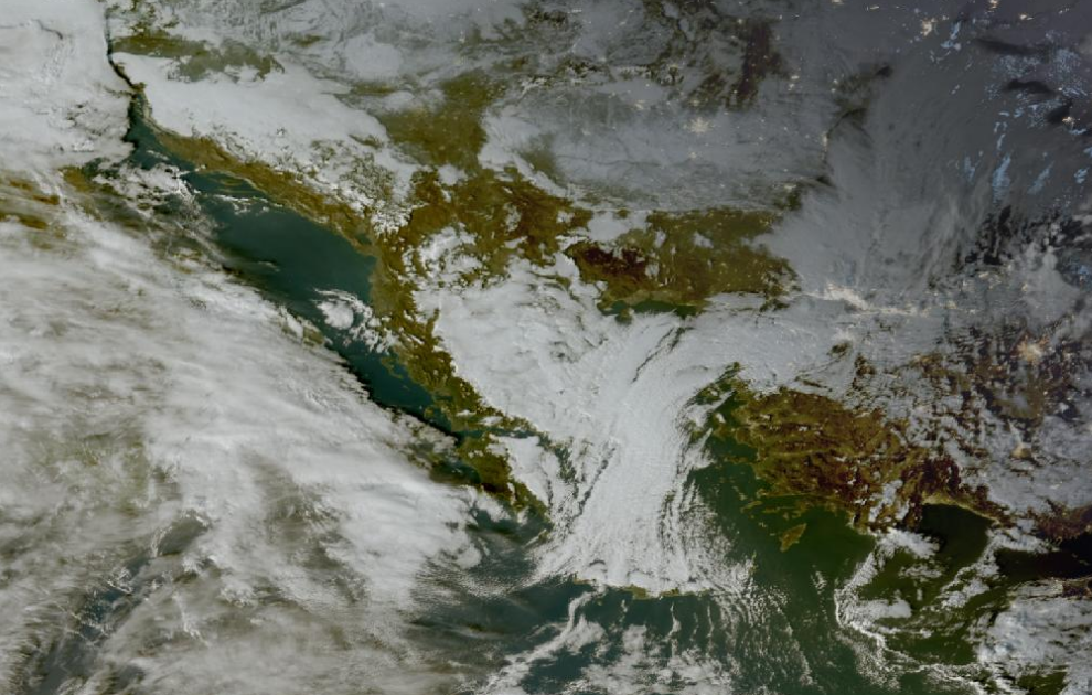 Τελευταία δορυφορική εικόνα νεφοκάλυψης