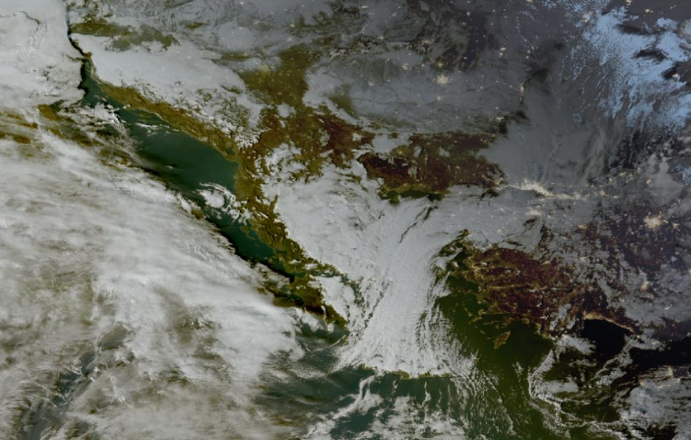 Τελευταία δορυφορική εικόνα νεφοκάλυψης