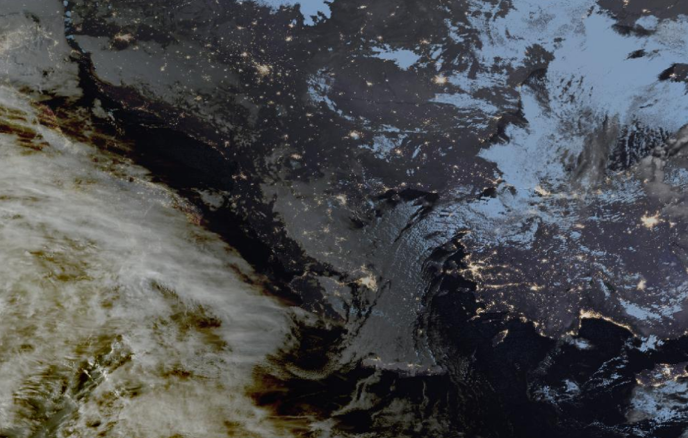 Τελευταία δορυφορική εικόνα νεφοκάλυψης