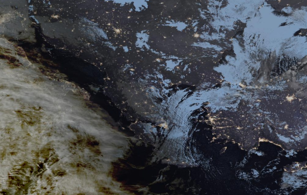 Τελευταία δορυφορική εικόνα νεφοκάλυψης