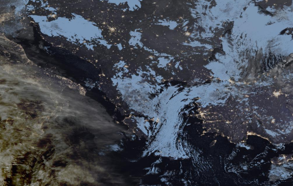 Τελευταία δορυφορική εικόνα νεφοκάλυψης