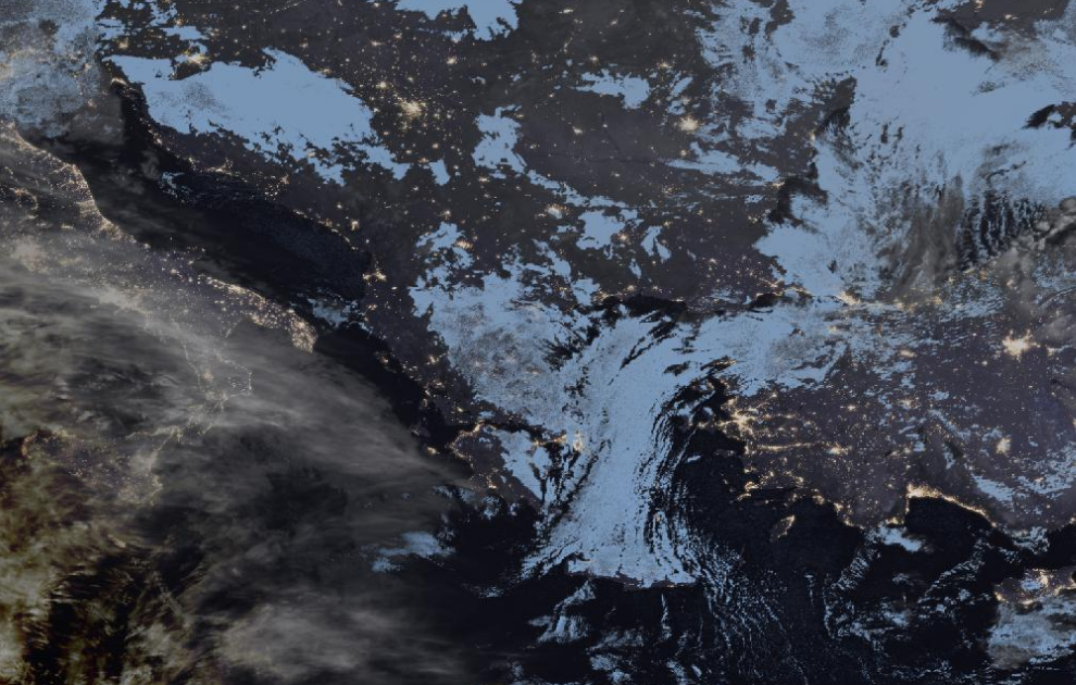 Τελευταία δορυφορική εικόνα νεφοκάλυψης