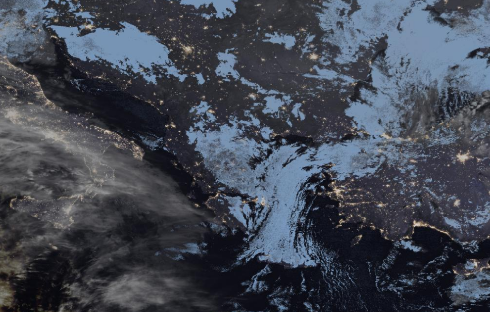 Τελευταία δορυφορική εικόνα νεφοκάλυψης