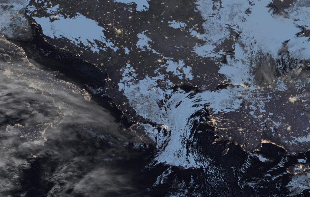 Τελευταία δορυφορική εικόνα νεφοκάλυψης