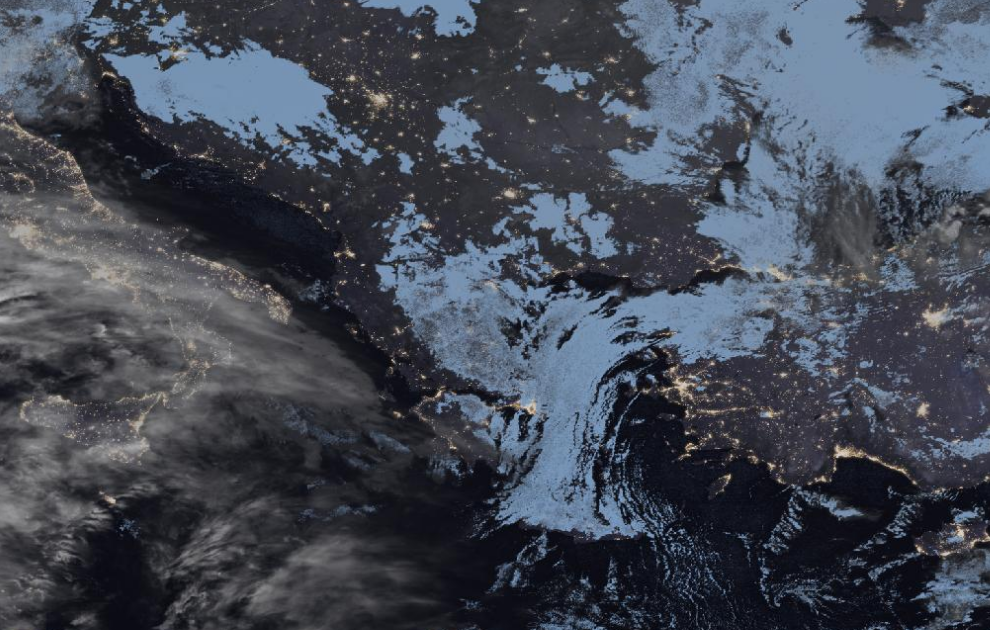 Τελευταία δορυφορική εικόνα νεφοκάλυψης