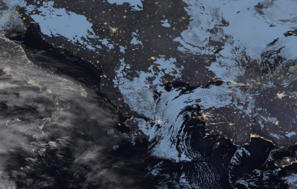 Τελευταία δορυφορική εικόνα νεφοκάλυψης