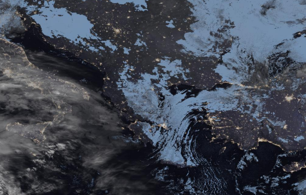 Τελευταία δορυφορική εικόνα νεφοκάλυψης