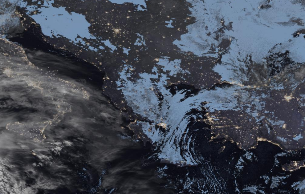 Τελευταία δορυφορική εικόνα νεφοκάλυψης