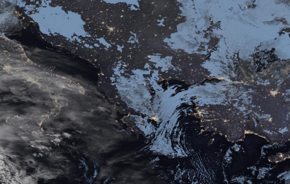 Τελευταία δορυφορική εικόνα νεφοκάλυψης