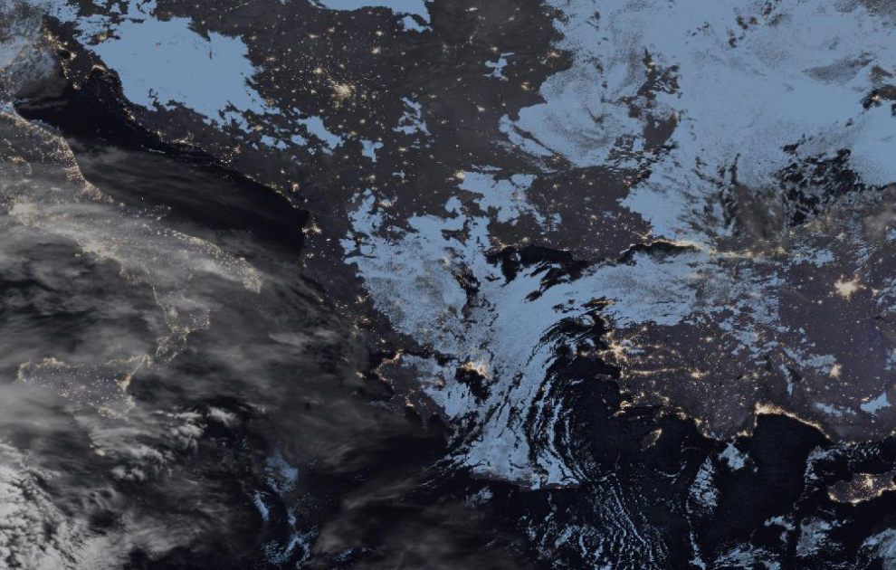 Τελευταία δορυφορική εικόνα νεφοκάλυψης