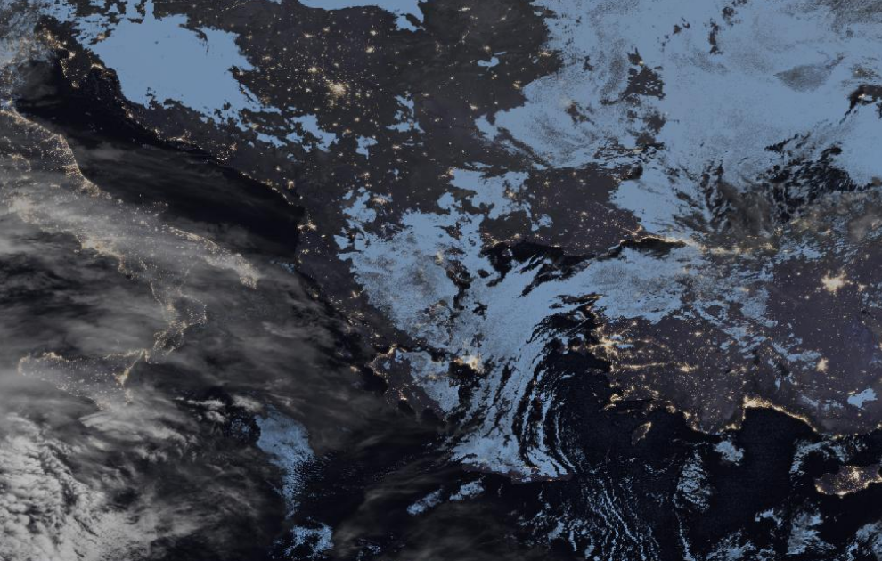 Τελευταία δορυφορική εικόνα νεφοκάλυψης