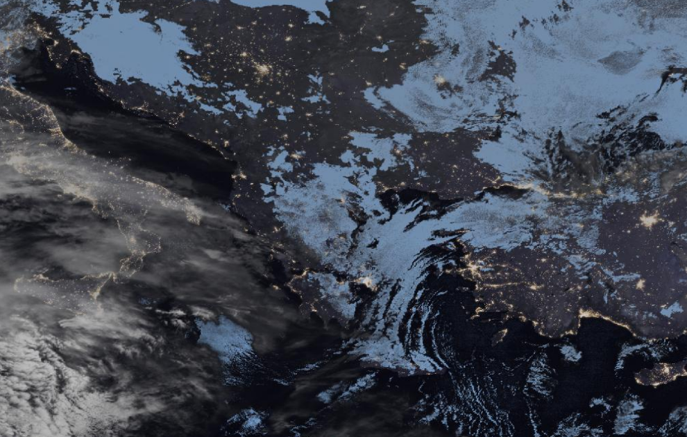 Τελευταία δορυφορική εικόνα νεφοκάλυψης