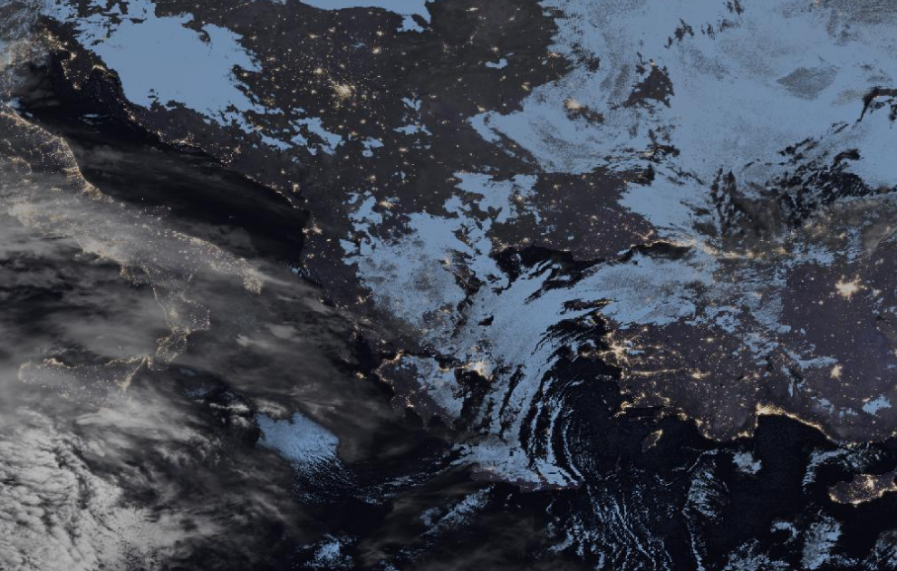 Τελευταία δορυφορική εικόνα νεφοκάλυψης