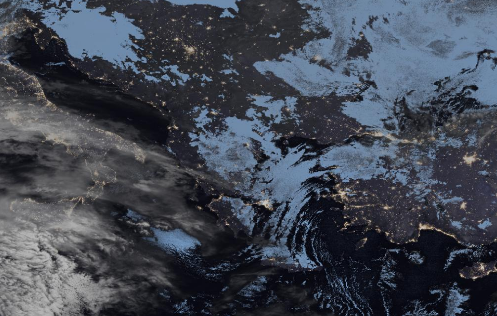 Τελευταία δορυφορική εικόνα νεφοκάλυψης