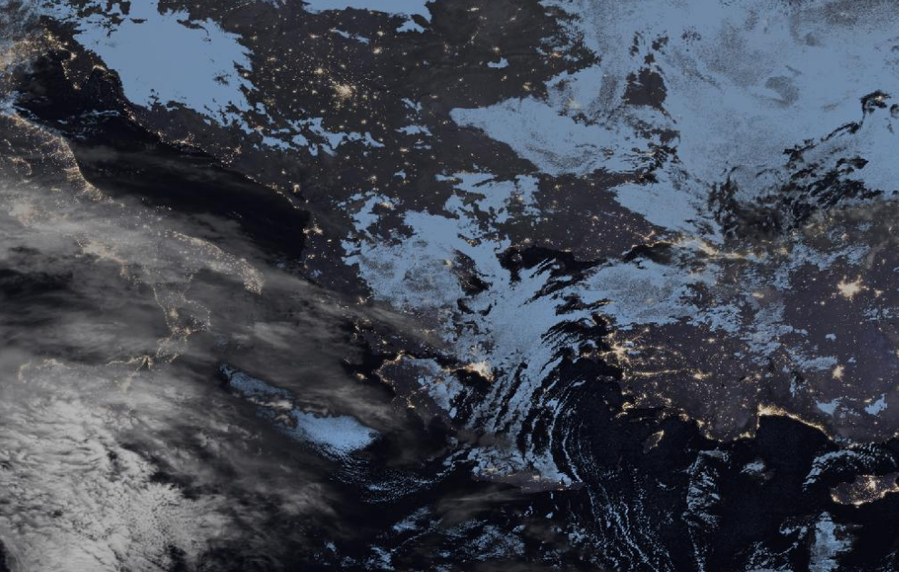 Τελευταία δορυφορική εικόνα νεφοκάλυψης