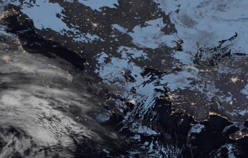 Τελευταία δορυφορική εικόνα νεφοκάλυψης