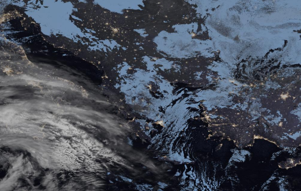 Τελευταία δορυφορική εικόνα νεφοκάλυψης